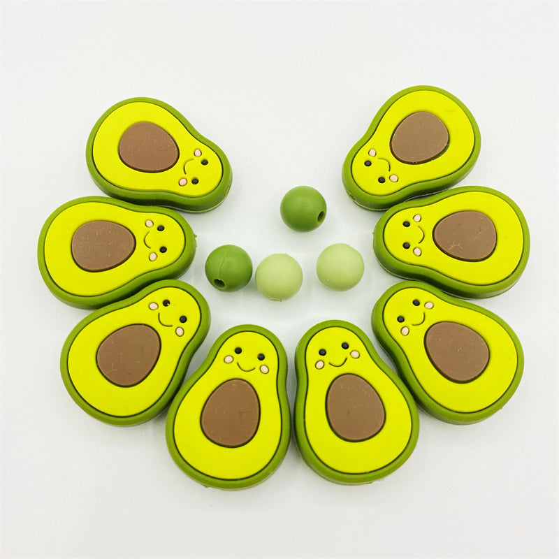 Wholesale 10pcs 18×24MM Avocado DIY Silicone Focal beads